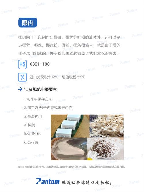 椰肉進口報關流程詳解